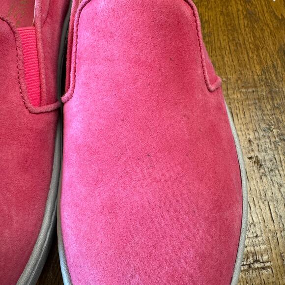 VIONIC WOMENS 8.5 PRO AVERY SUEDE PINK SORBET SLIP ON COMFORT SUPPORT SHOE FLATS - Picture 4 of 6